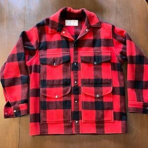 Filson Mackinaw cruiser // vintage // buffalo plaid // 100% wool // USA made